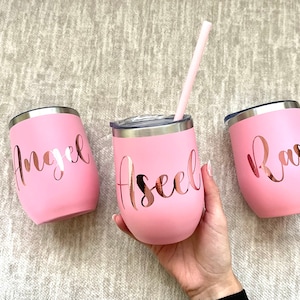 Bridesmaid Tumblers | Bachelorette Party Tumblers | Bach Party | Bridal | Bridesmaid | Groomsmen | Bridal Party | Wine Tumblers | Wine Cups