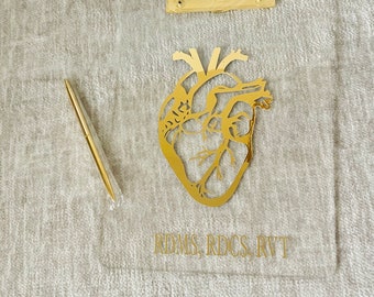 Personalized Gold Acrylic Clipboard and Pen Set | Personalized Clipboard | Sonographer gift | Clipboard Gift Set | Nursing Clipboard |