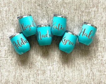 Personalized Wine Tumblers | Bridesmaid Gifts | Bridal Party Gifts | Wine Tumblers