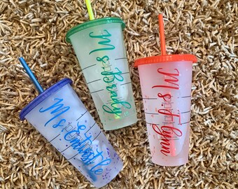 Starbucks color changing cup | Personalized starbucks cups | Teacher gift ideas | Personalized tumblers