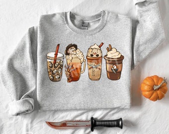 Spooky Coffee Sweater | Halloween Sweater | Coffee Lover Sweater | Spooky Coffee Shirt | Fall Sweater