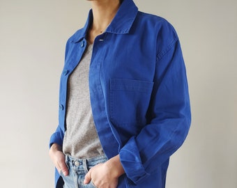 veste bleu de travail femme