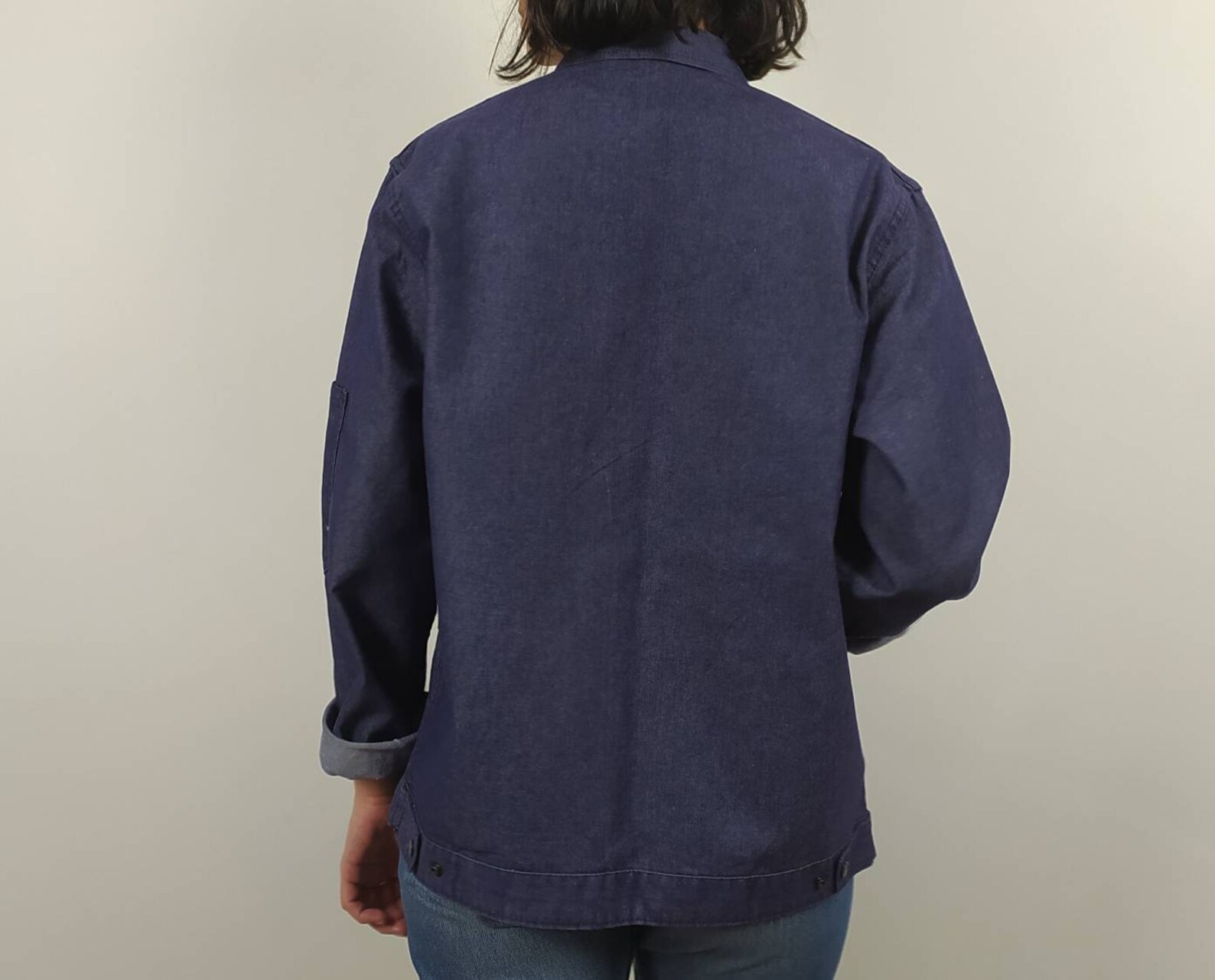 80's Vintage Indigo French Denim chore work jacket from | Etsy