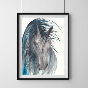 Giclée print, Horse Art Print, Equine Art,Horse Painting,Abstract Painting,Farmhouse Wild Horse Wall Art,Animal Contemporary Art, Aesthetic