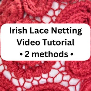 IRISH LACE NETTING Video Tutorial - 2 Methods