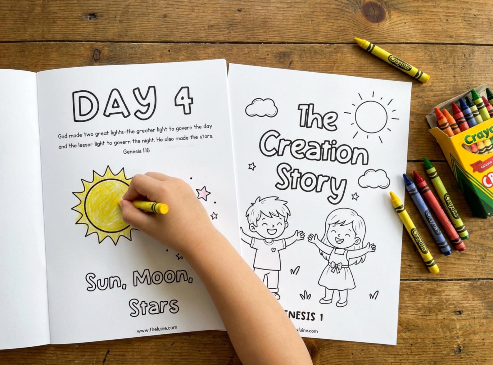 The Creation Story Coloring Pages | Kids Bible Activity Printable ...