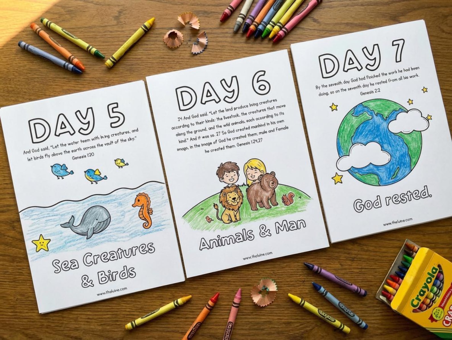 The Creation Story Coloring Pages | Kids Bible Activity Printable ...