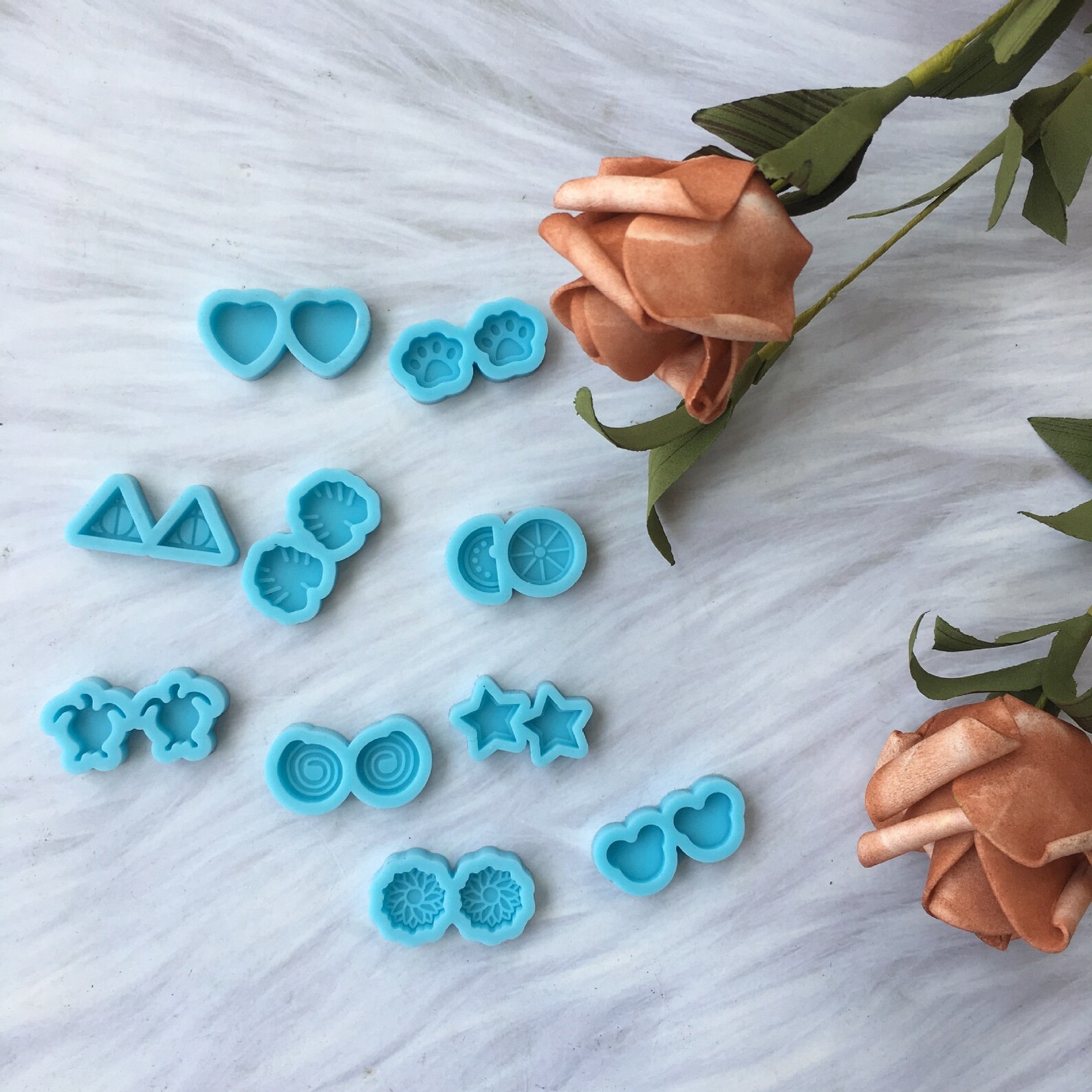 Stud Earring Mold for Resin Silicone Mini Earring Mold Etsy