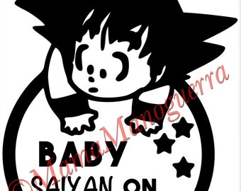 Baby Saiyan On Board Etsy Baby Saiyan On Board Etsy