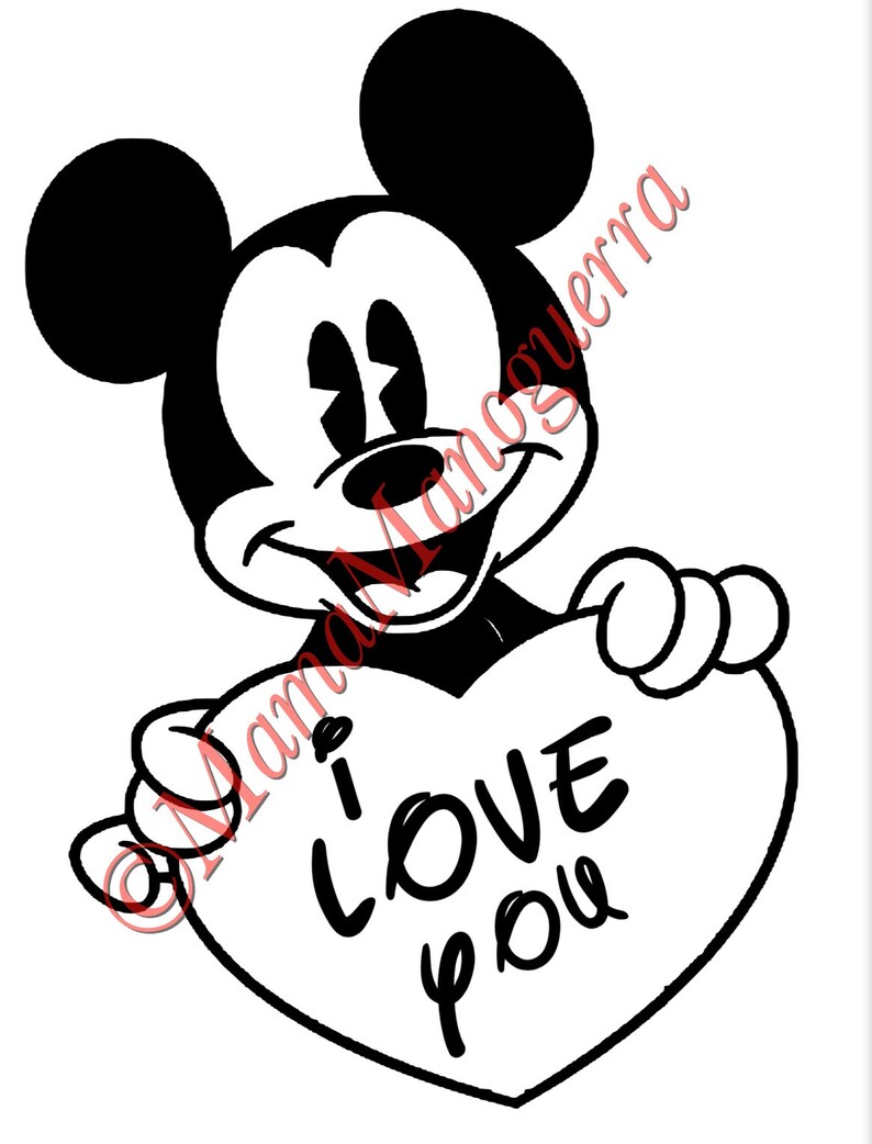 Mickey Valentine Svg | Etsy