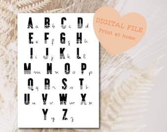 Alphabet - Poster | Digital File | Din A4 | Kidsroom decoration | Nursery | ABC | Walldecor