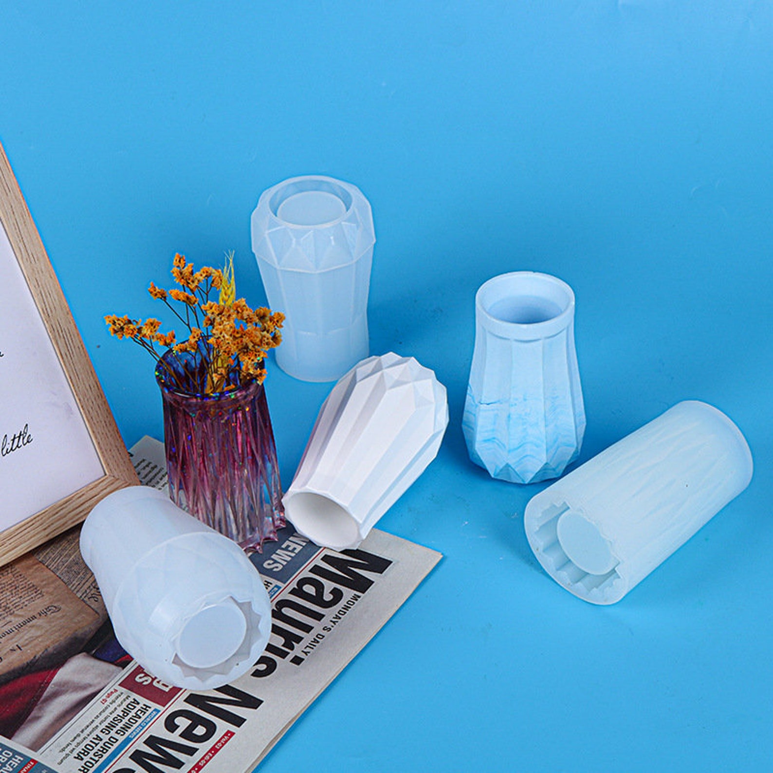 Flower Vase Silicone Mold vintage vase resin mold plaster Etsy