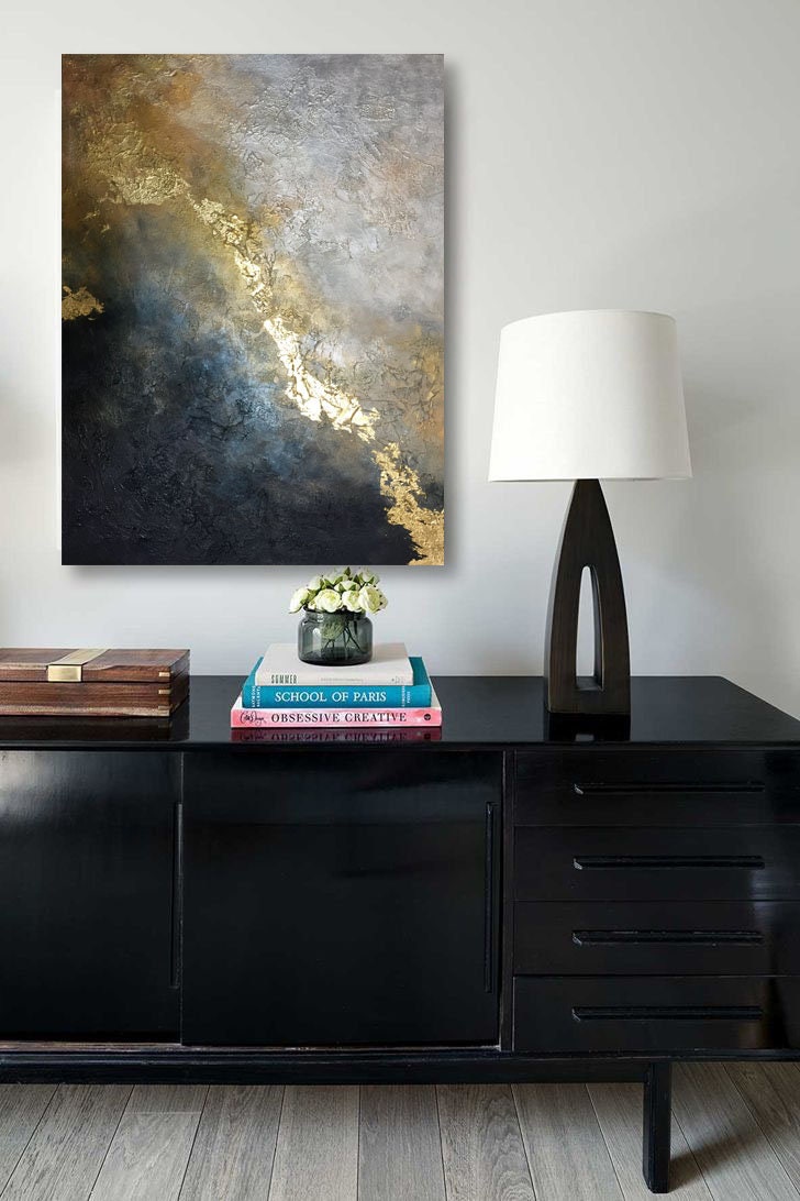 Heavy texture acrylic painting | Etsy