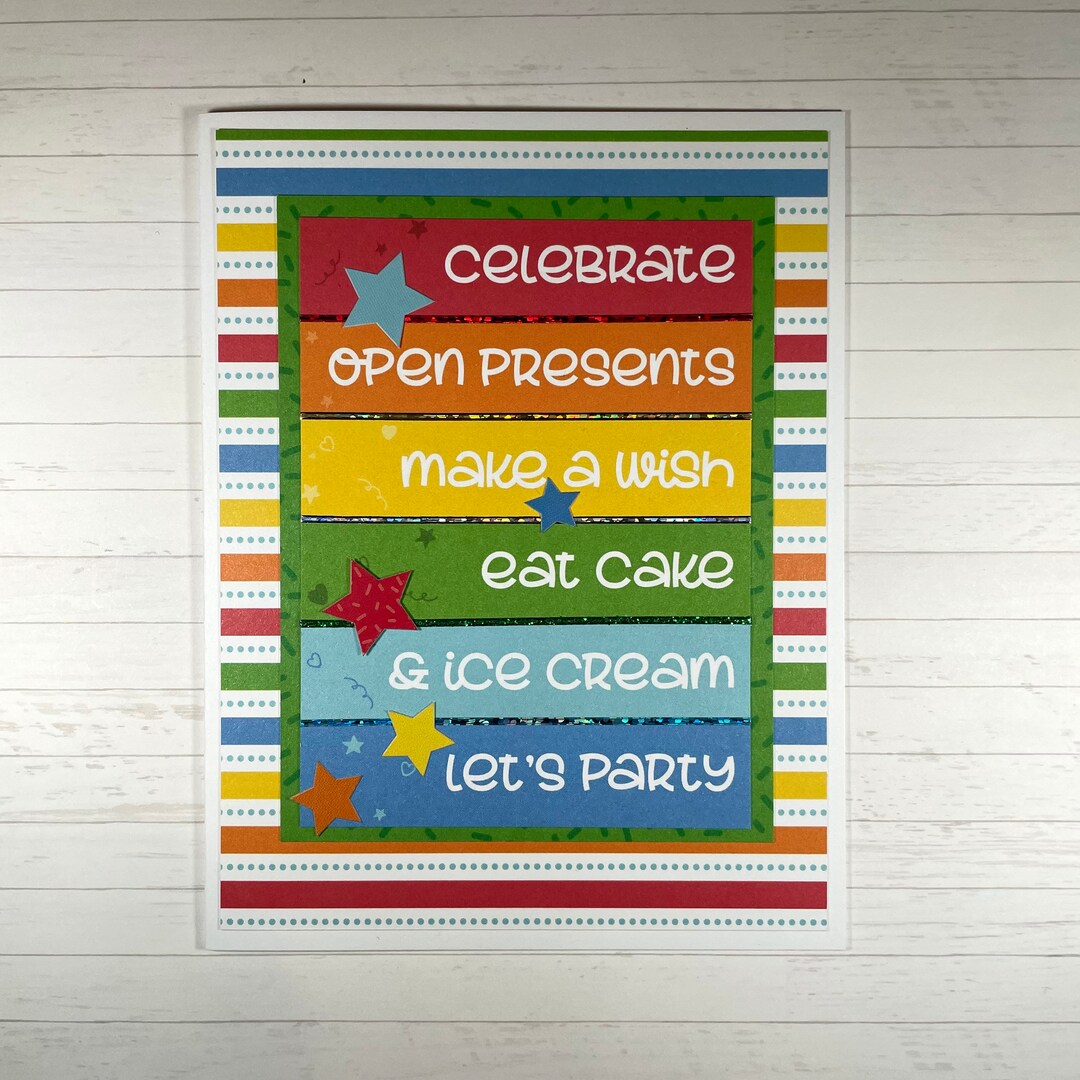 Handmade 3D Birthday Card. Happy Birthday. HBD. Etsy