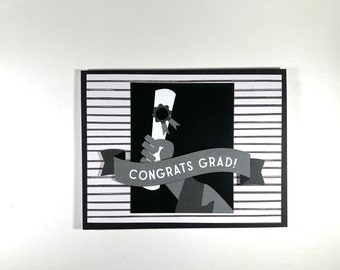 Handmade 3D Graduation Card. Congrats Grad