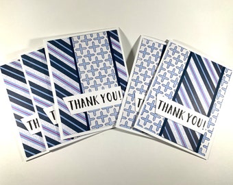 Set of 5 Handmade Thank You Cards.