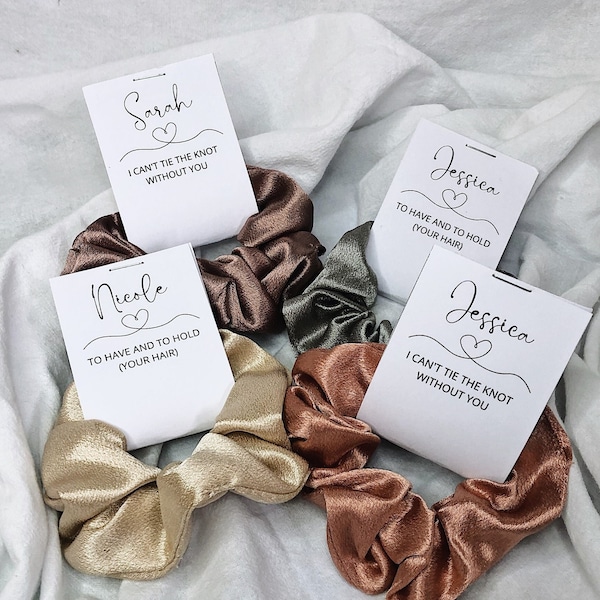 Bachelorette Scrunchie|Bridal hair tie| Bachelorette Party Favour|Hair tie bachelorette|Braidesmaid Scrunchie|bridesmaid box card invitation