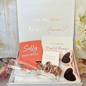 PERSONALISED Bridesmaids Maid of Honour proposal box|Bridal Party Gift box|Bridesmaid Box|Will you be my bridesmaid maid of honour
