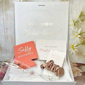 PERSONALISED Bridesmaids Maid of Honour proposal box|Bridal Party Gift box|Bridesmaid Box|Will you be my bridesmaid maid of honour