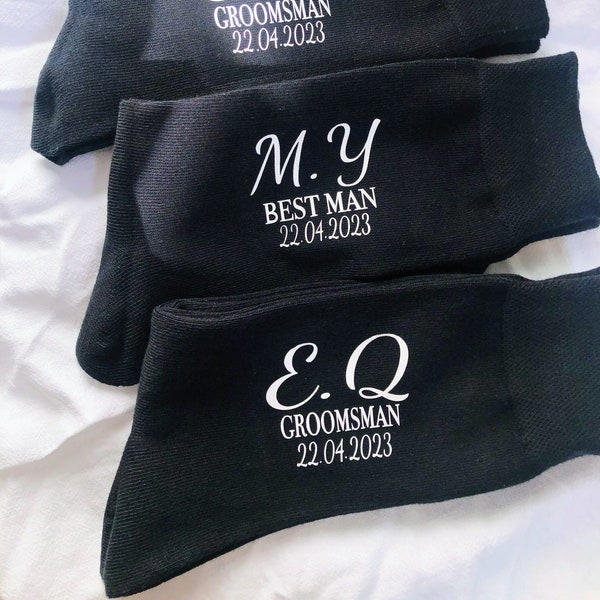 PERSONALISED Groom Groomsmen Bestman SOCKS|Wedding Socks|Bestman Groomsmen gift box socks|Custom Socks|Name Socks father of the bride groom