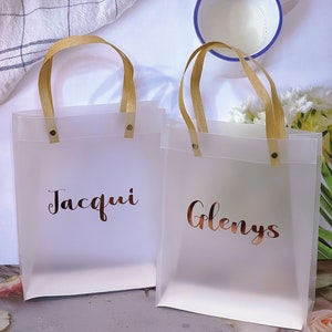 Personalized PVC Gift Bag|Custom Wedding Birthday Bag|PVC Gift Pouch|Celebration Bag|Thank You Bag|Custom Name Gift Bag|Elegant Keepsake Bag