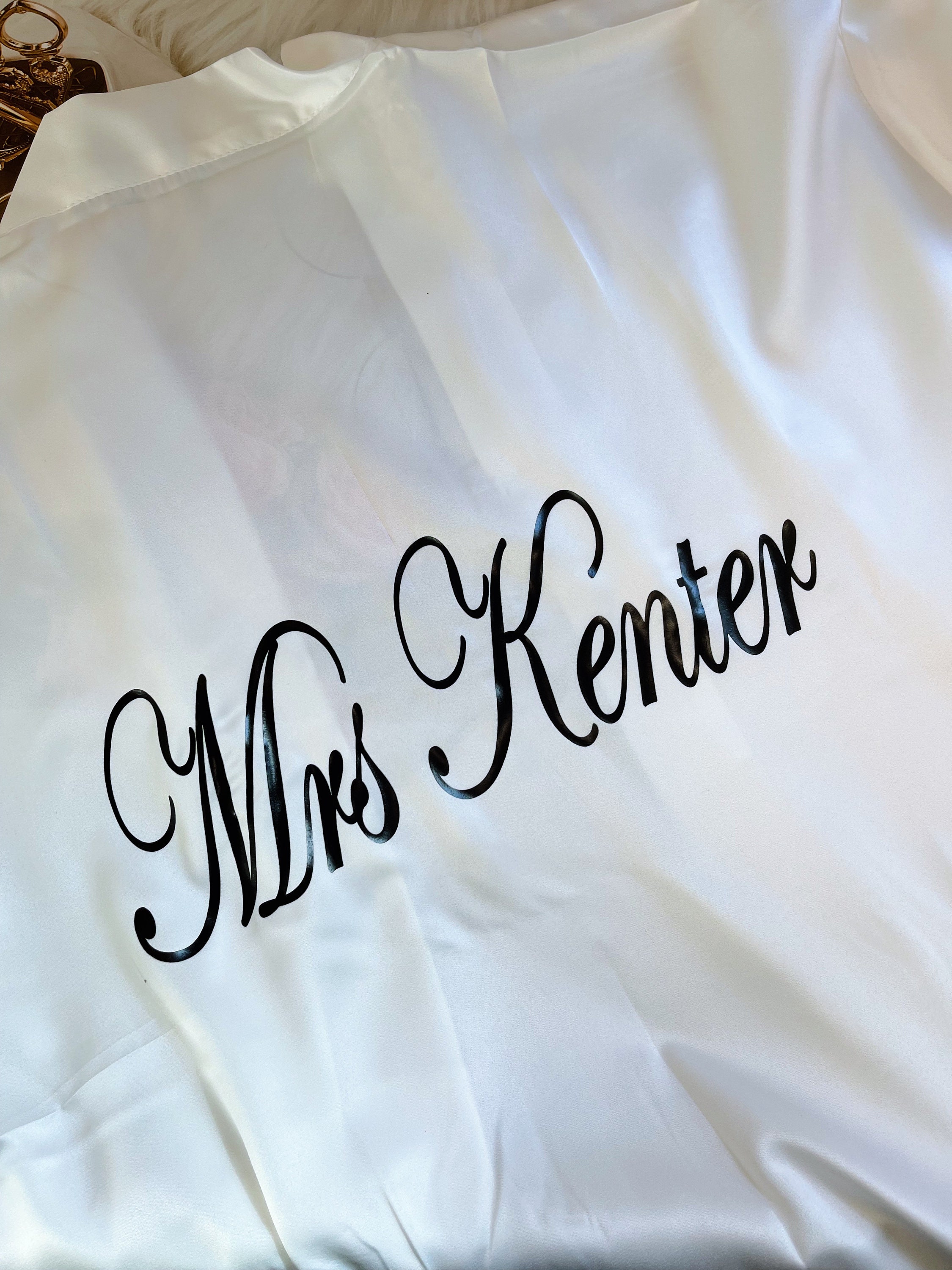 PERSONALISED WEDDING ROBES Blacksatin Bridesmaid Etsy Australia