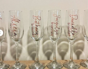 Personalized Champagne Flute: Bridesmaid Proposal Gift
