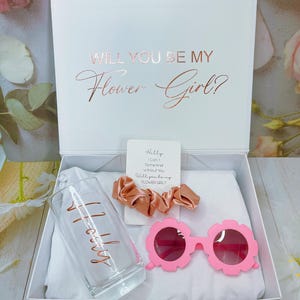 PERSONALISIERTE Blumenmädchen Vorschlag Box|Blumenmädchen Geschenkbox|Blumenmädchen Box|Willst du mein Blumenmädchen sein?|Ich kann den Knoten nicht kacheln