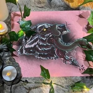 TRAD TATTOO WOLF | Archival Art Print