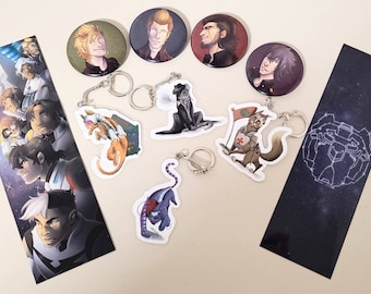 MERCH CLEARANCE SALE | Batch Four | Buttons, Keychains, Bookmarks, Originals, Fan-Art | Final Fantasy, Voltron