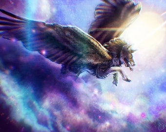 INTERGALACTIC | Archival Art Print | Wolf Art, Space Art