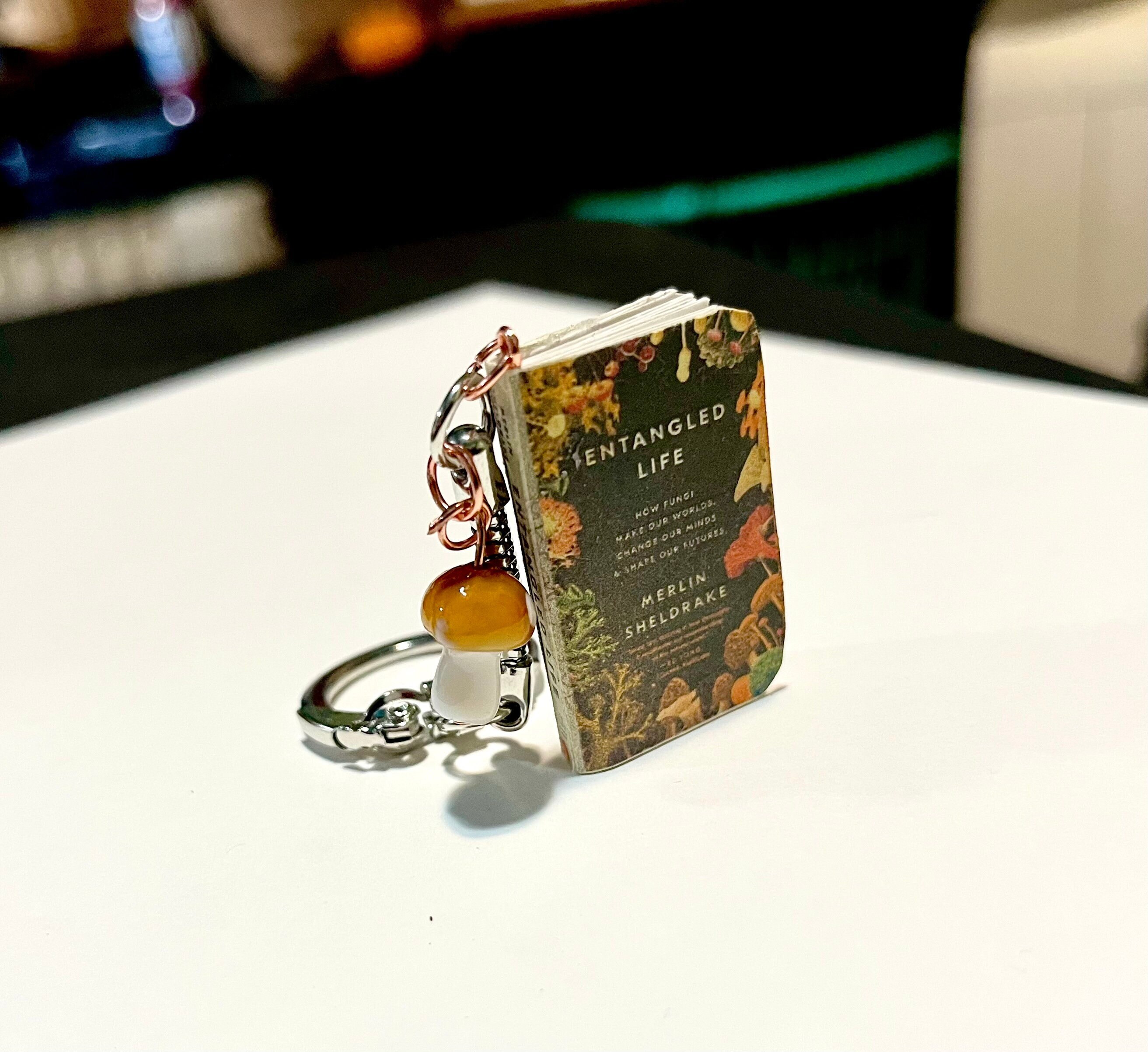 Custom Mini Book Keychain Personalized Bookworm Keychains Etsy