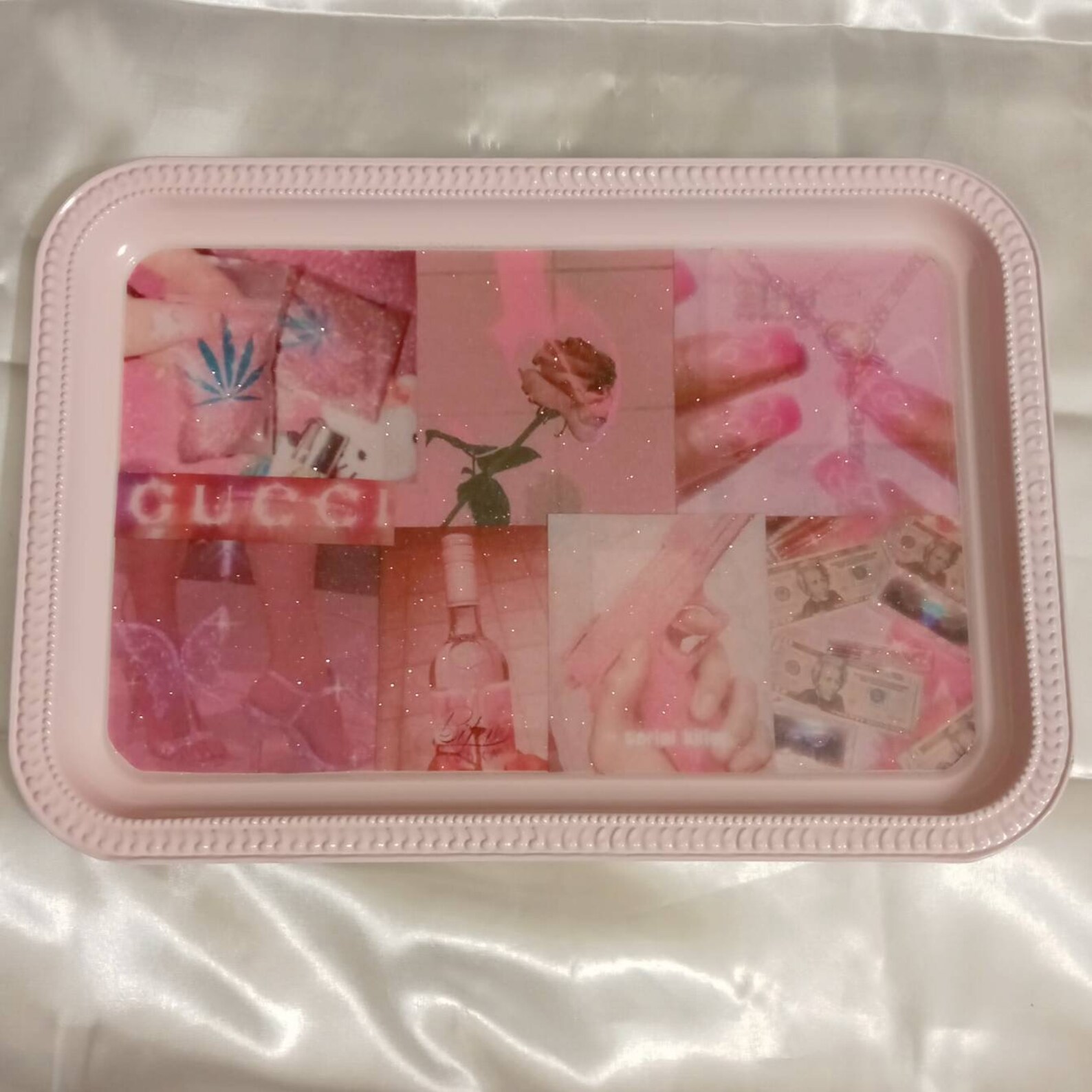 Rolling Tray Aesthetic beauty tray handmade makeup tray Etsy