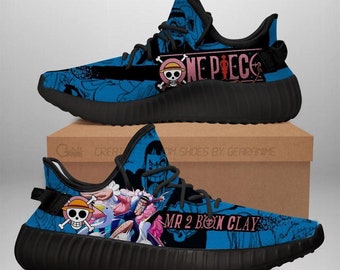Mihawk Yz One Piece Anime Black Yeezy Boost 350 Sneakers Shoes Etsy