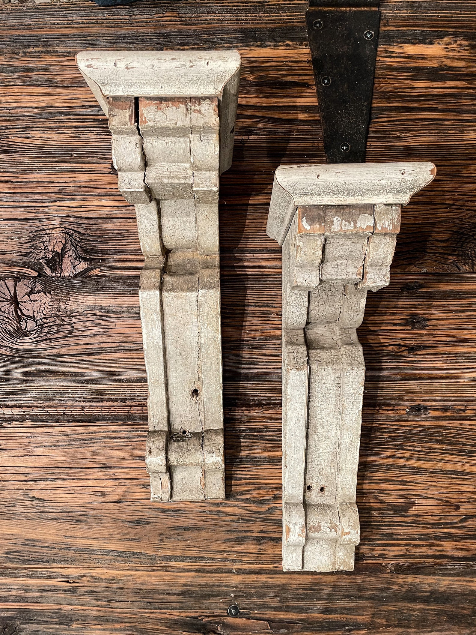 Rustic wooden corbels. Pair Etsy