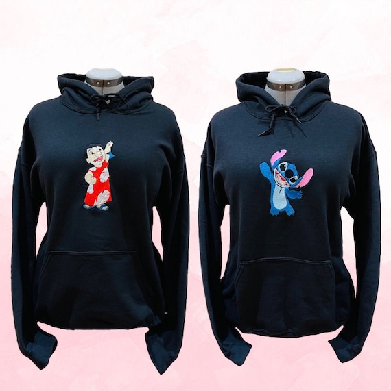 Matching Embroidered Lilo and Stitch Hoodies Set 2 Hoodies Etsy