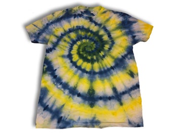 Blue & Yellow Ice Tie Dye (Unisex L)