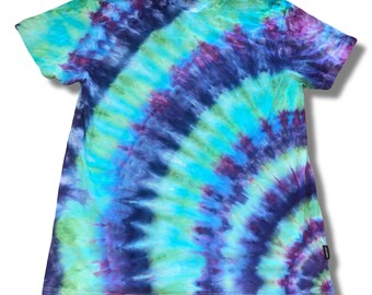 Purple Blue & Green Rings Ice Tie Dye (Large)