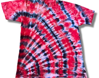 Red & Black Ice Tie Dye Unisex XL T-shirt