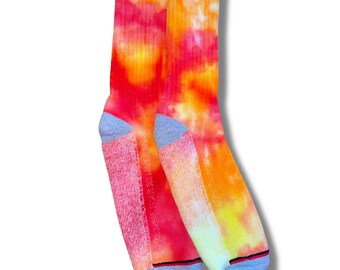 Tie Dye Socks Pink/Orange/Yellow