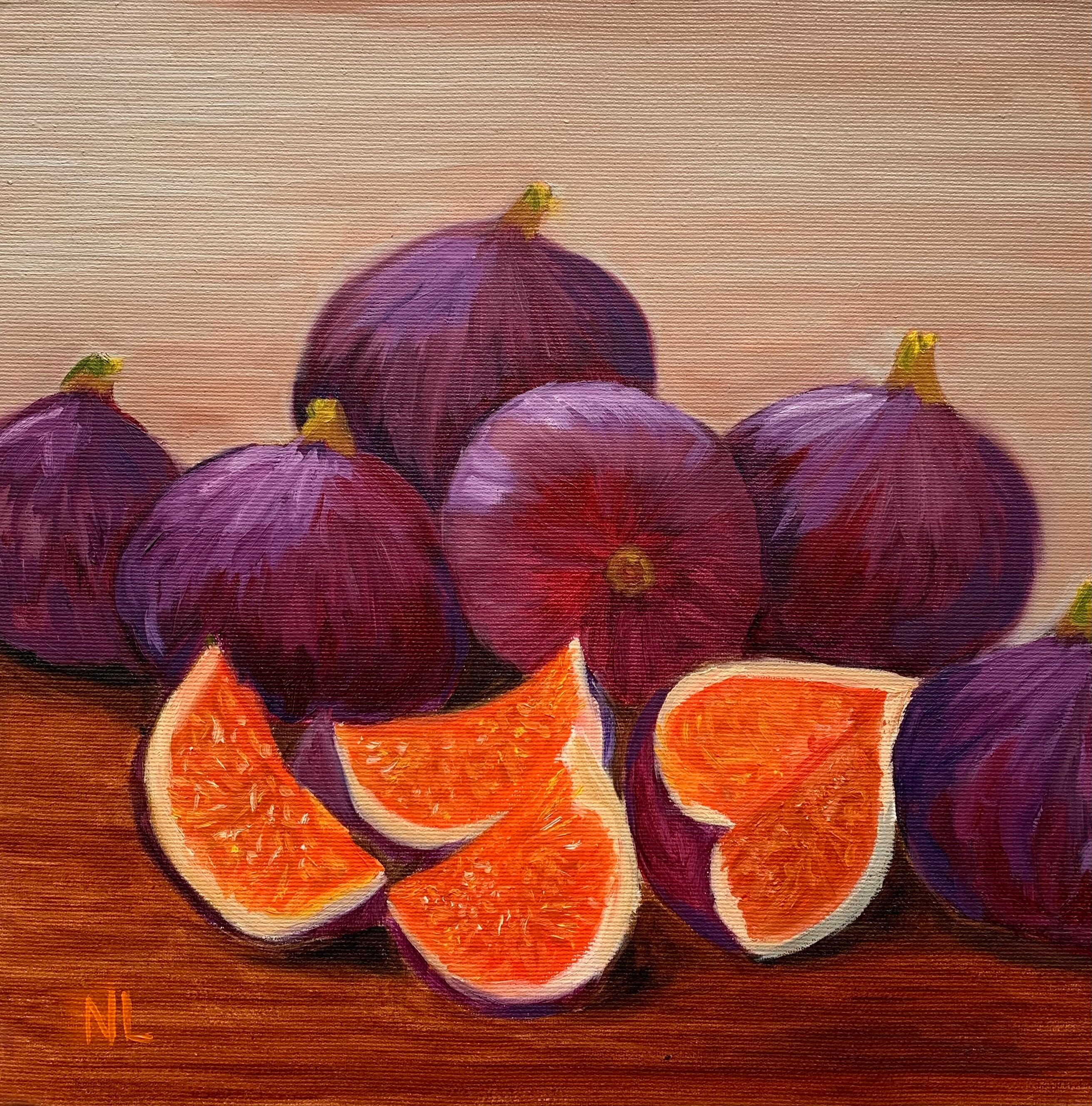 Figs Painting. Original Oil Painting on Canvas. Food Art. Wall Etsy