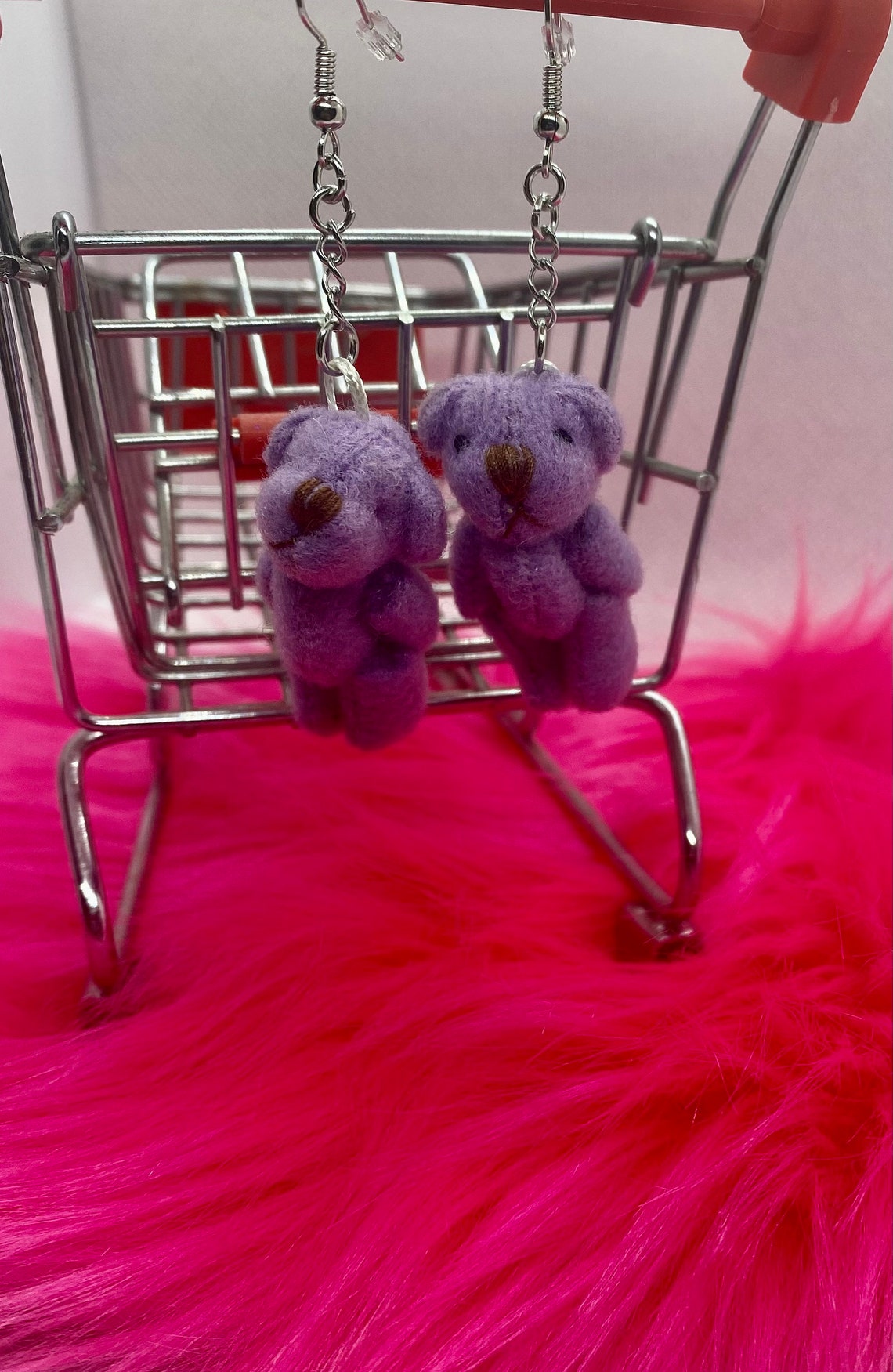 Stuffed animal earrings mini stuffed animal accessories Etsy