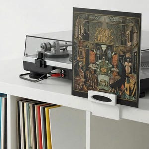 Vinylskivdisplay för IKEA Kallax | Skjutbar 12-tums vaxhylsa | Skivställ utan borrning | DJ-studiopresent | LP-skivomslagsfäste