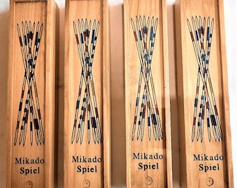 Pick UP Stick With Wooden Box 4 Sets Pickup Stick Mikado Spiel Game FREE SHIP