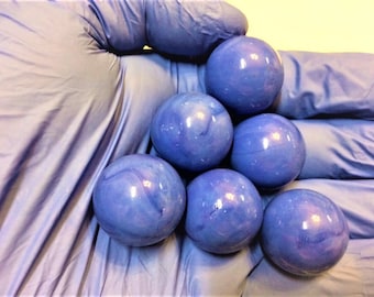 1 inch marbles 1" 24 Pcs BLUE 25mm Blue Opaque Solid Glass  Marbles Total 24 Marbles Free Shipping