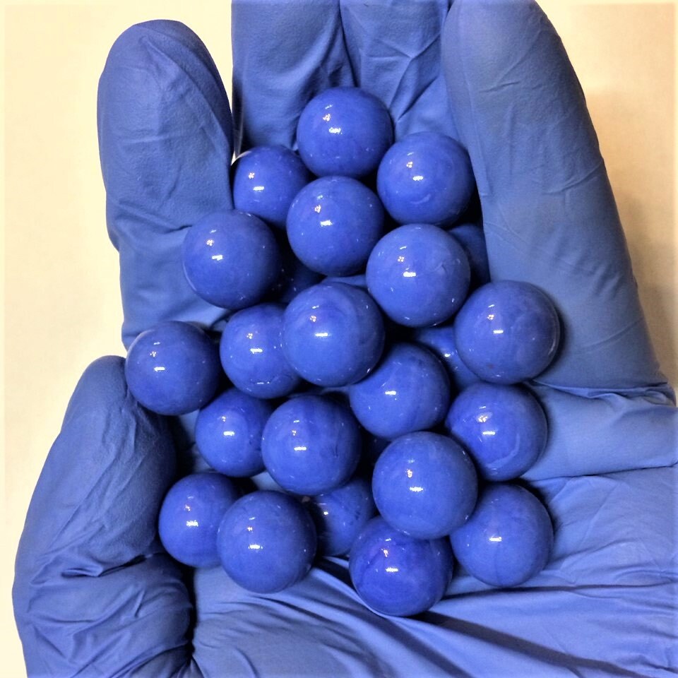 16mm 5/8 10/16 BLUE Opaque Solid Glass Marbles USD 7.95 per Pound LB