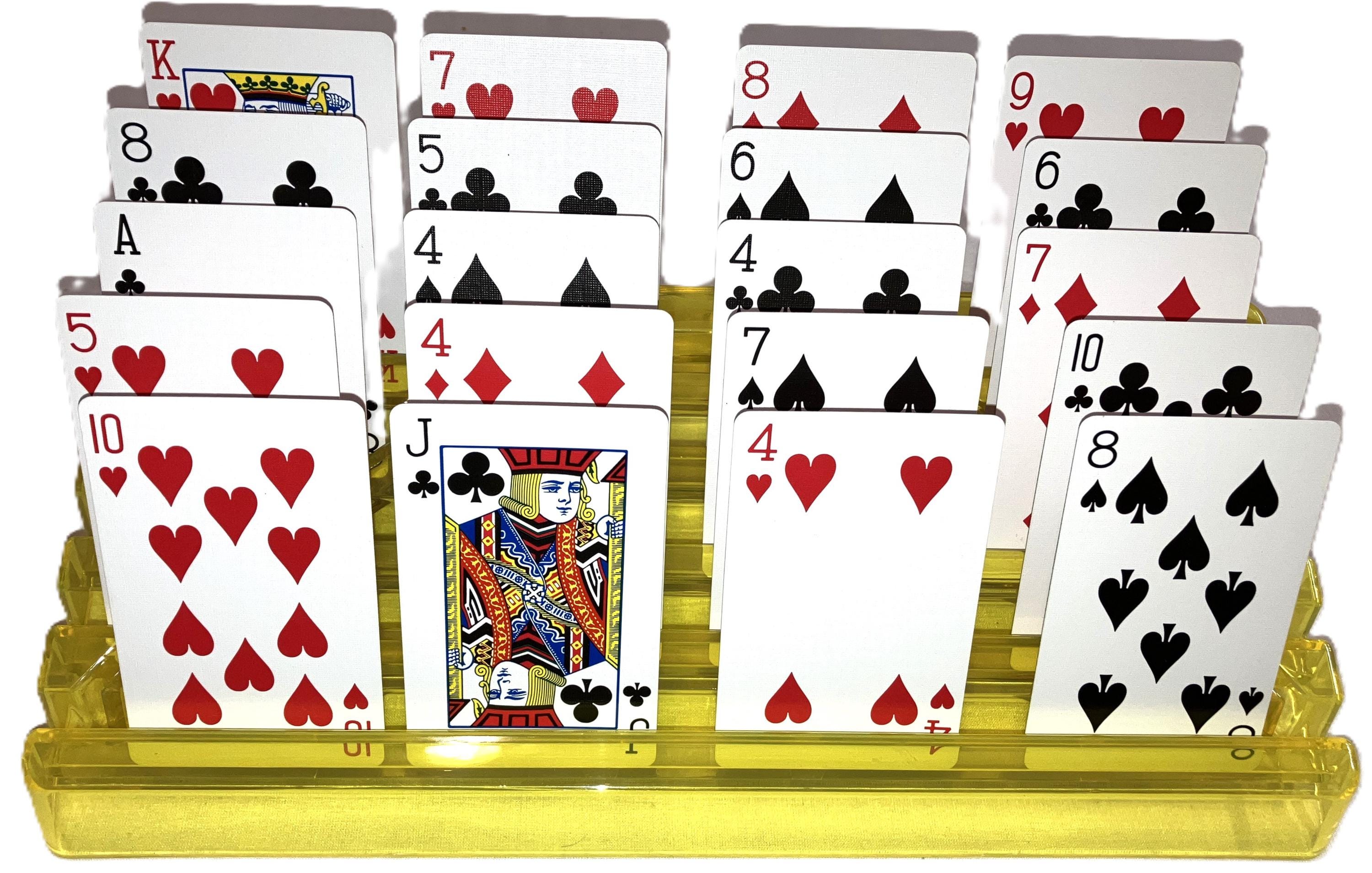 Playing Cards Plastic Holder 2 Racks Hands Free Hand & Foot Super