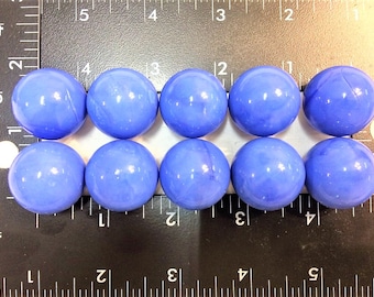 1 Inch 1" Blue 25mm BLUE 10 Pcs Opaque Solid Glass Game Marbles  Marbles Total 10 Marbles Free Shipping