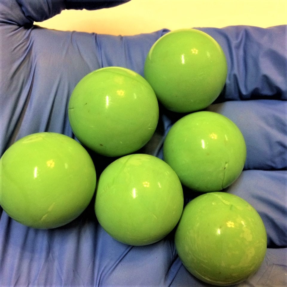 1 36 Pcs GREEN 25mm GREEN Opaque Solid Glass Marbles Total 36 Marbles