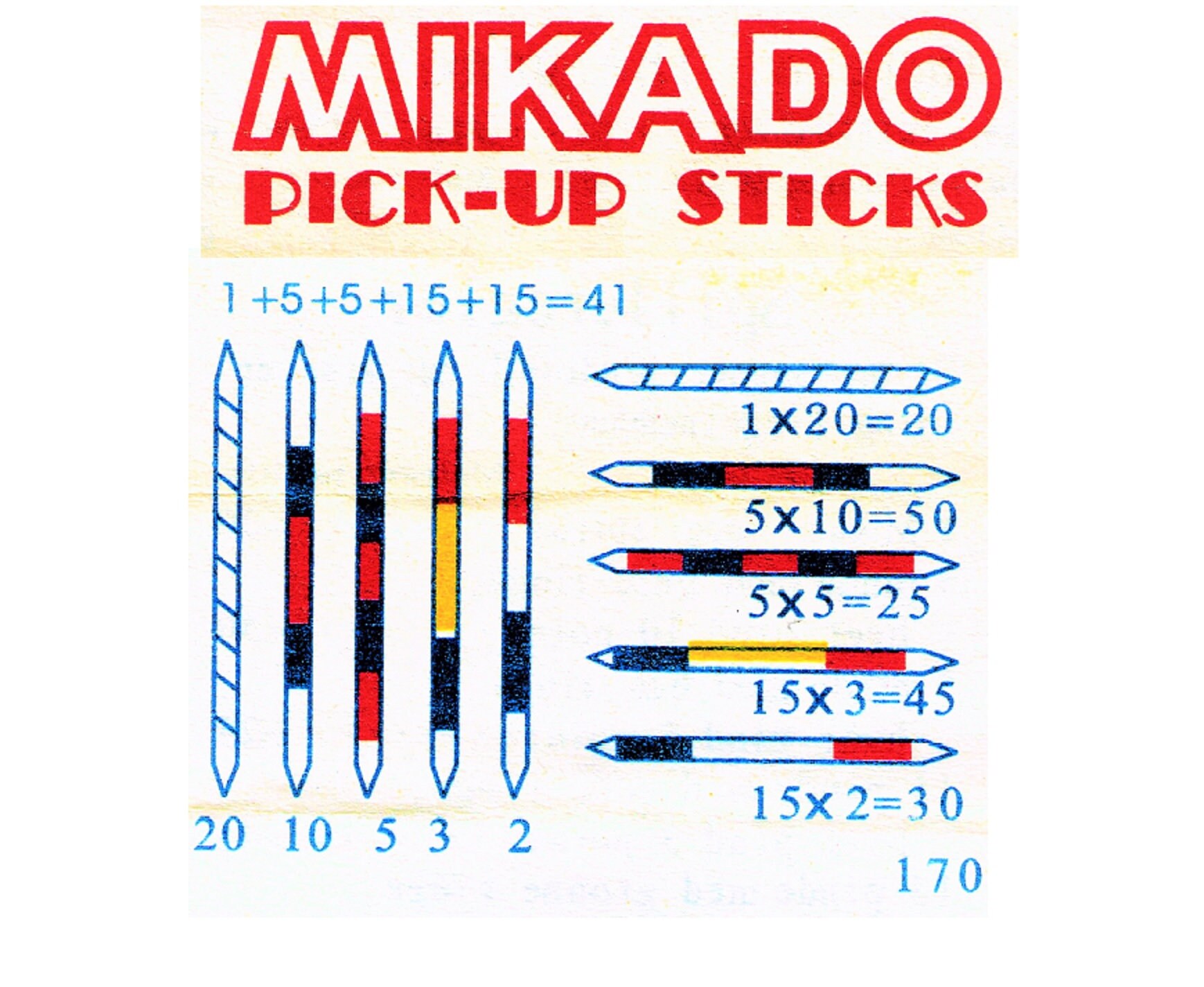 Pick UP Stick With Wooden Box 4 Sets Pickup Stick Mikado Spiel Game ...